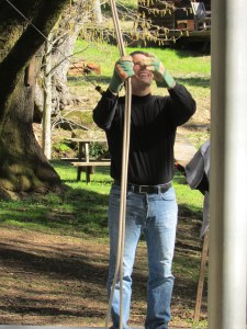 Professor Marek handling the safety lines ... wish he would speak louder so I can hear him as I fly! :)