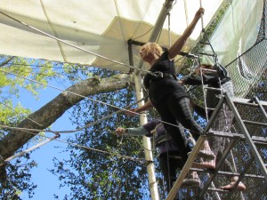 I'm breathing deeply, trying to smile, afraid of everything, trying to listen .