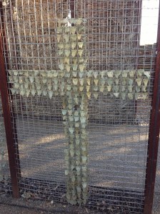 Eucalyptus Soliloquy: Leaves folded and pinned to formed various designs.